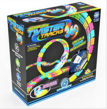 Cargar imagen en el visor de la galería, Twister Tracks 360(13feet) Neon Glow Track + 1 Police Car